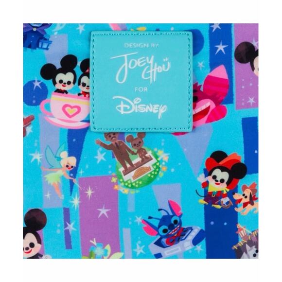 Joey Chou Disney Parks loungefly Mini Backpack Blue- NWT - Picture 3 of 4